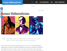 Tablet Screenshot of famous-mathematicians.com